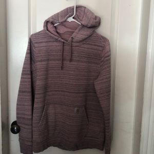Carhartt pink/ grey hooded sweatshirt